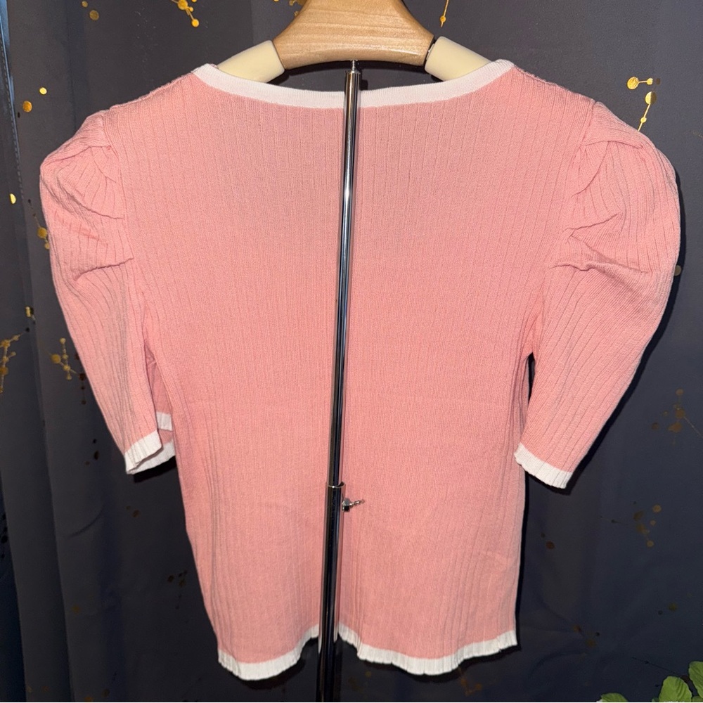 Pink Ribbed Short Top - Picture 2 of 2